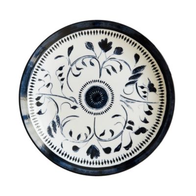 Et Cie Bruges Blue Porcelain 16 Piece Dinnerware Set, Service for 4