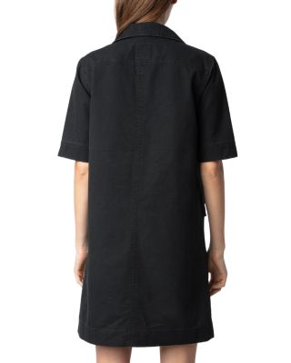 Record Military Cotton Mini Dress