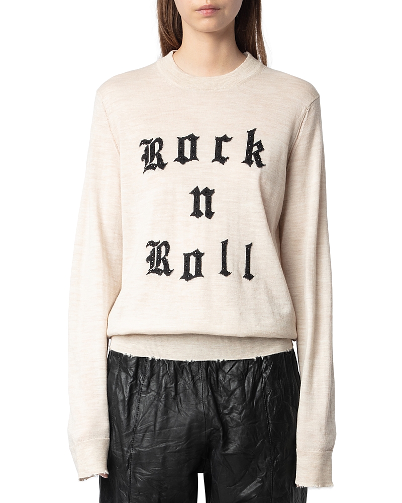 Zadig & Voltaire Ivy Rock N Roll Wool Sweater In Geology