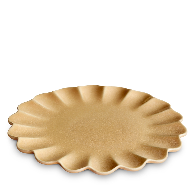 Lemieux Et Cie Dhalia Stoneware Dinner Plate, Set Of 4 In Camel