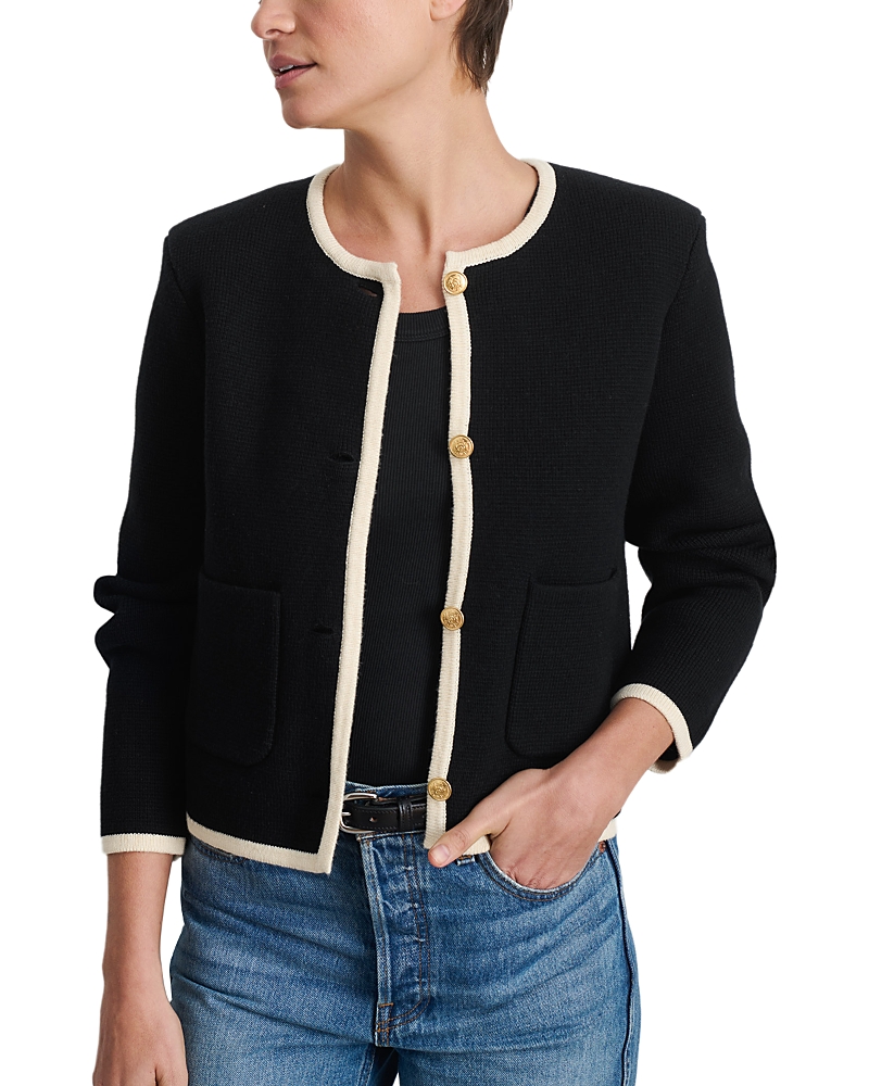 Alex Mill Paris Sweater Jacket In Black