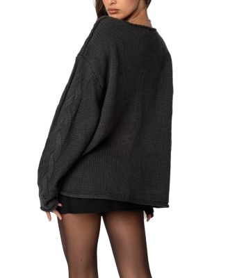 Inga Oversized Cable Knit Sweater