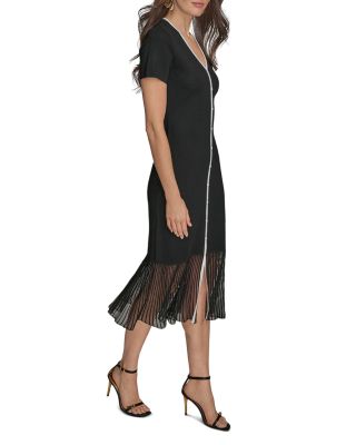 Button Front Midi Dress