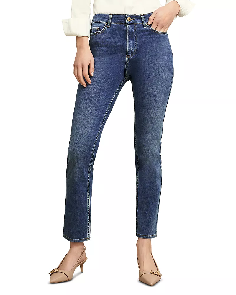 Hobbs London Macy Slim Leg Jeans in Mid Wash