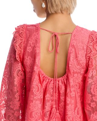 Lace Ruffle Blouse - Exclusive