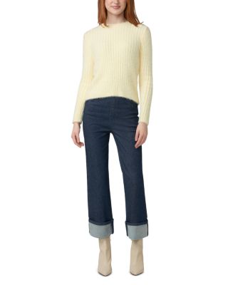 Cuffed Denim Skimmer Leggings in Dark Rinse