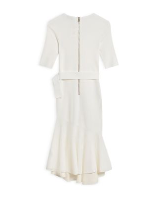 formal ivory a line sweater dress mid length Womens Chunky Ribbed Tie Waist Midi Sweater Dress Sand main image 1