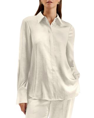 Sonora Long Line Satin Shirt