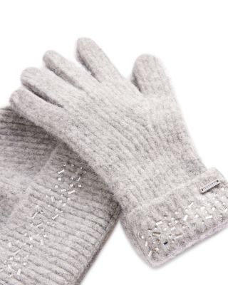 Ted Baker - Keriis Rhinestone Knit Hat & Glove Set