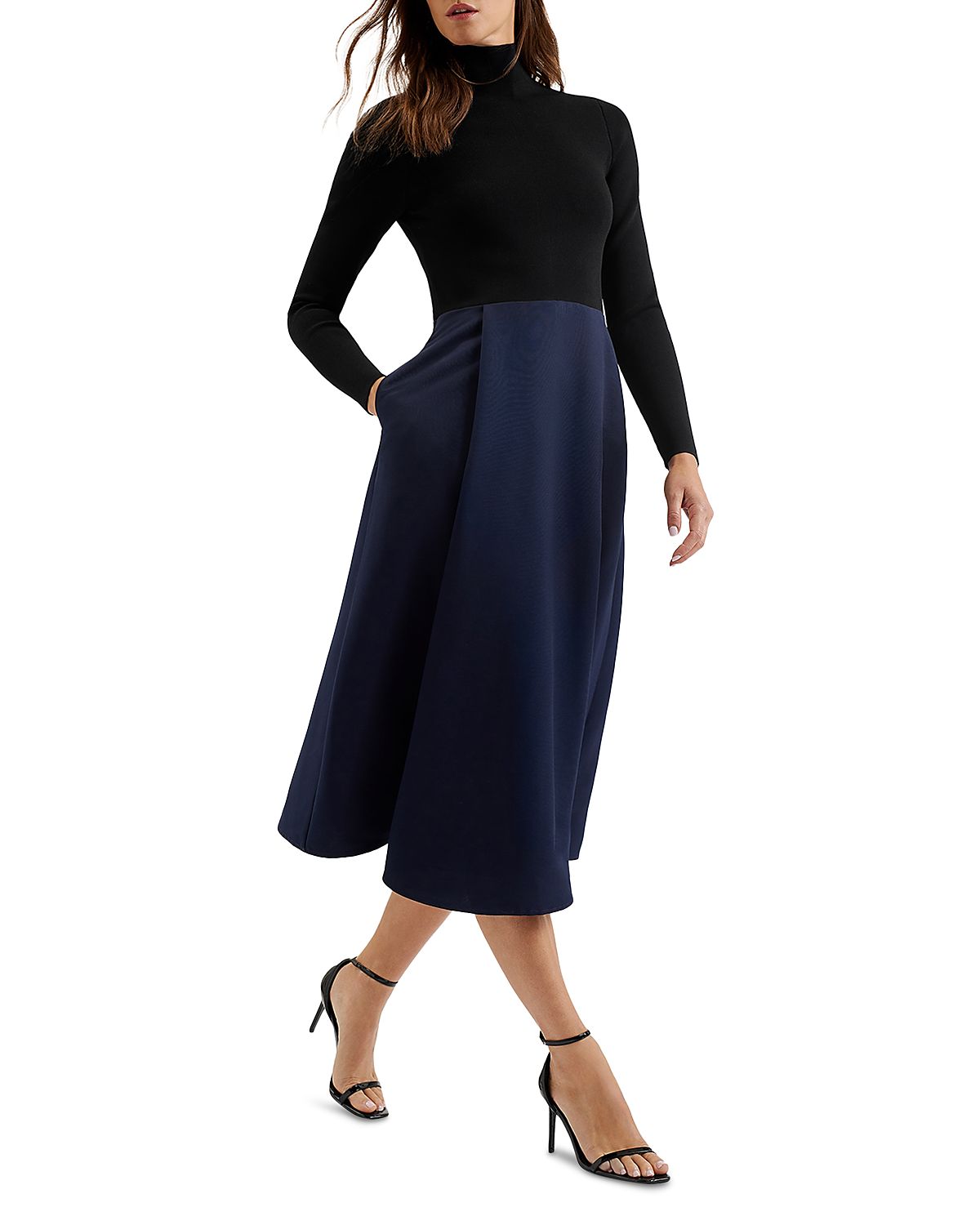 Ted Baker Knit Bodice Wrap Skirt Dress