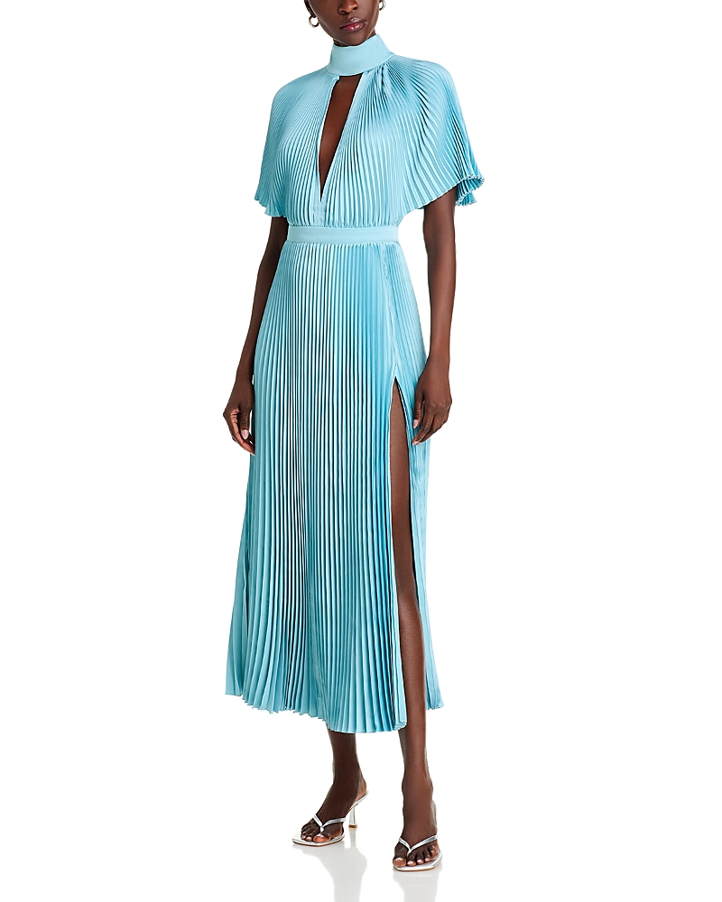 L'idée L'idee Anais Pleated Dress In Minerale