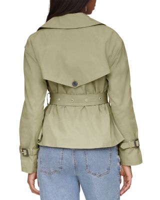 Cropped Belted Trench Coat