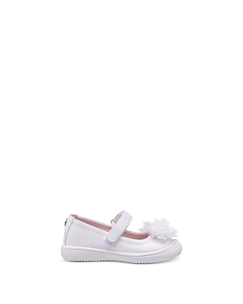 Nina Little Girls Natty Pearlized Round Toe Sneakers In White