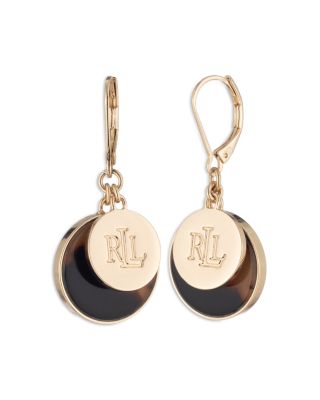 Ralph Lauren - Logo Charm Drop Earrings, 1.5"L