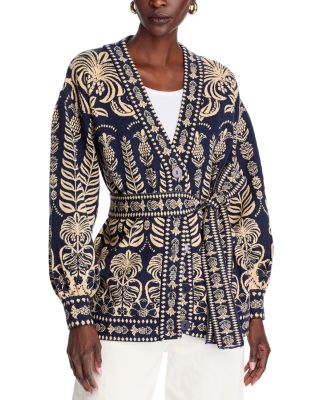FARM Rio - Ainika Tropical Splendor Belted Cardigan