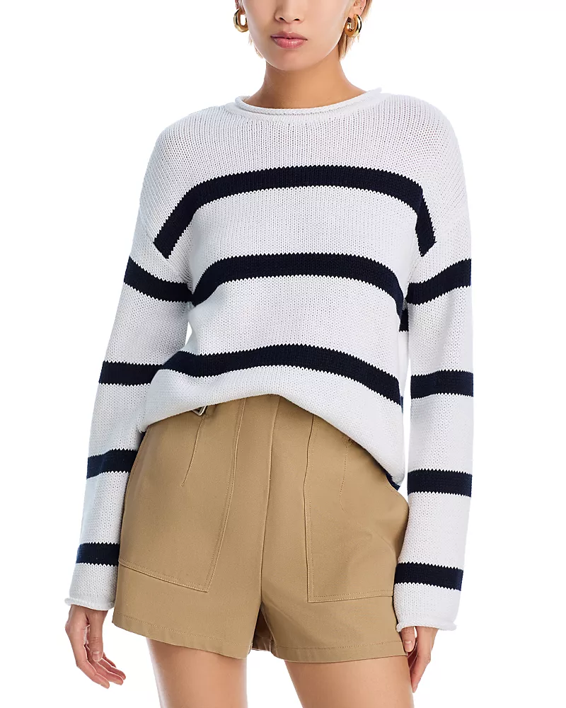Aqua Cotton Crewneck Sweater - Exclusive