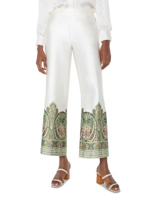 Liverpool Los Angeles - Pull On Wide Leg Border Print Pants