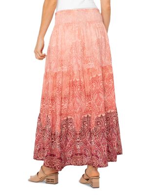 Tiered Woven Maxi Skirt