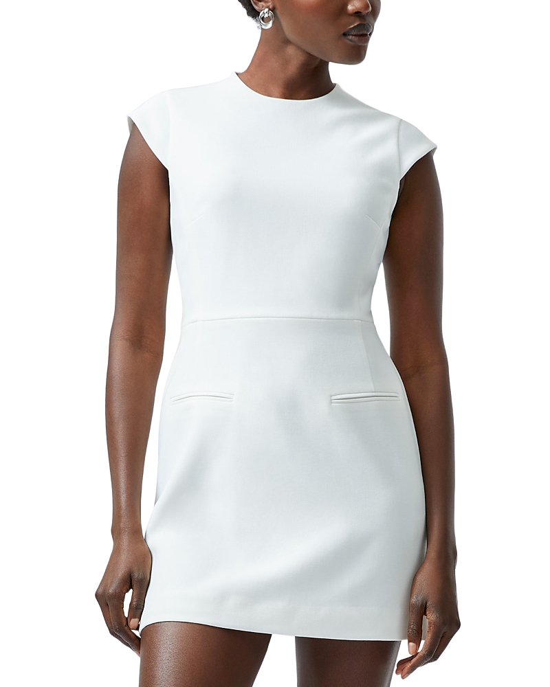 French Connection Whisper Mock Neck Mini Dress Dresses In Summer White