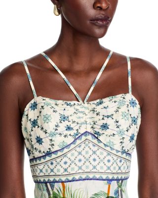 Printed Linen Maxi Dress