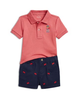 Ralph Lauren - Boys' Bear Cotton Polo Shirt & Short Set - Baby