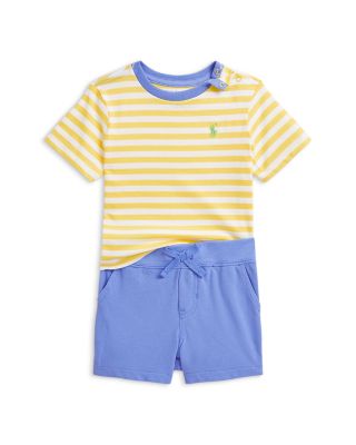 Ralph Lauren - Boys' Striped Jersey Tee & Mesh Short Set - Baby