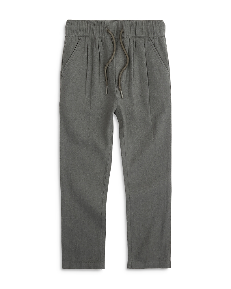 Appaman Boy's Resort Linen Straight Pants In Sage