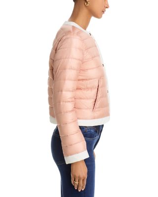 Matte Trim Quilted Short Jacket