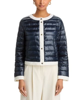 Matte Trim Quilted Short Jacket