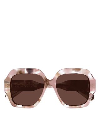 Gayia Square Sunglasses, 56mm
