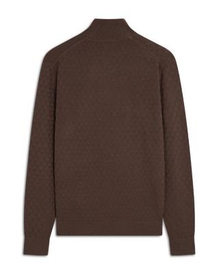 T Stitch Quarter Zip Pullover Sweater