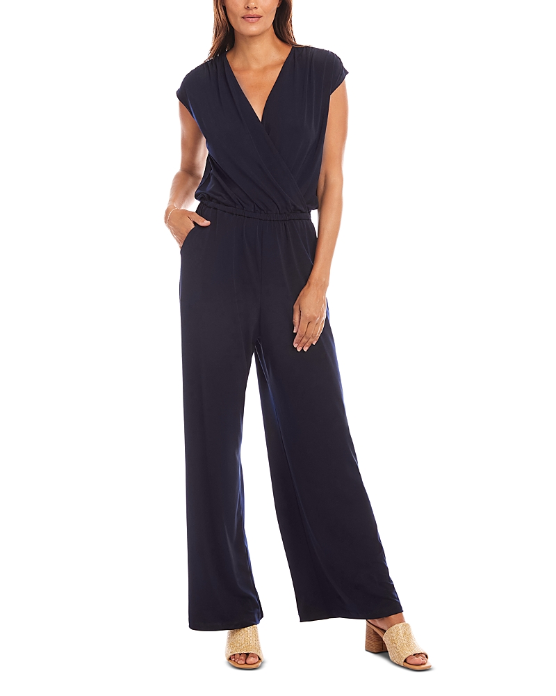 Karen Kane Sleeveless Travel Jersey Jumpsuit In Navy In Navy
