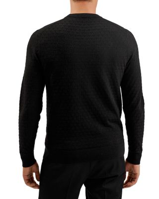 Textured Stitch Crewneck Sweater