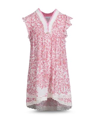 POUPETTE ST BARTH GIRLS' SASHA ASYMMETRIC MINI DRESS - LITTLE KID, BIG KID
