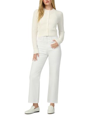 The Margot High Rise Cropped Straight Jeans in White