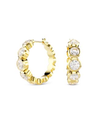 Swarovski Imber Crystal Bezel Small Hoop Earrings