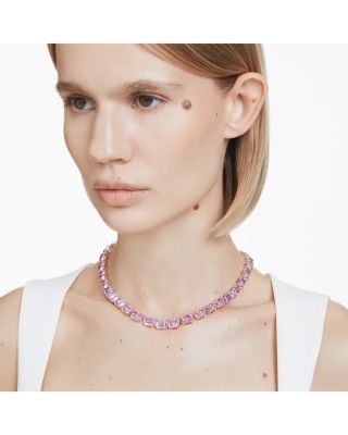 Millenia Octagon Crystal Tennis Necklace, 15-17"