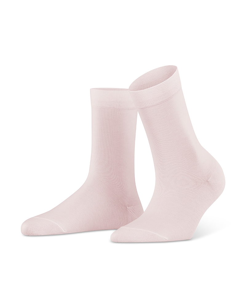 Falke Cotton Touch Crew Socks In Light Pink