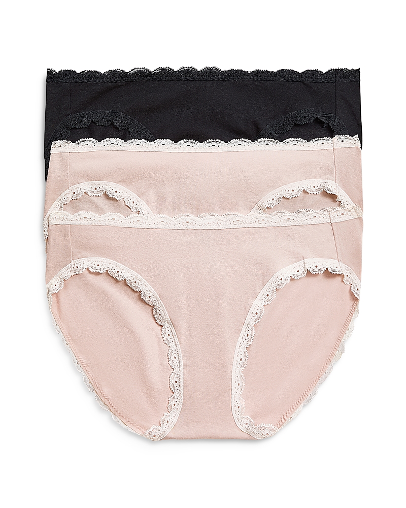 B.tempt'd By Wacoal B. Tempt'd By Wacoal Lace Trim Bikini, Pack Of 3 In Basic