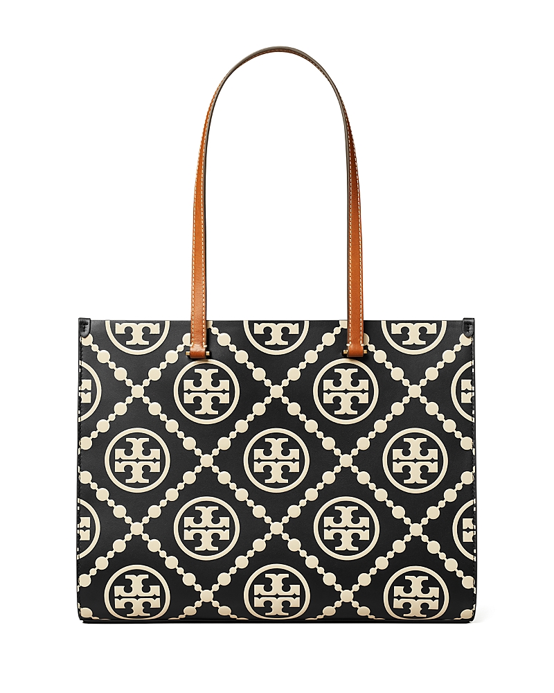 Tory Burch T Monogram Contrast Leather Tote