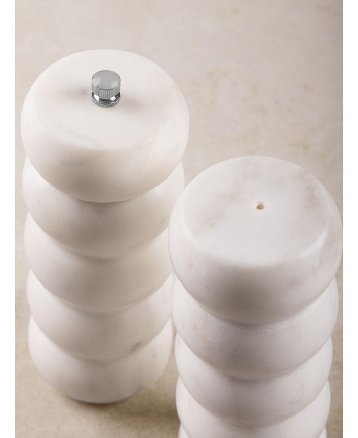 Quinto Marble Salt & Pepper Set - Large