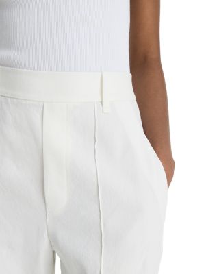 Linen-Blend High-Rise Pull-On Pant