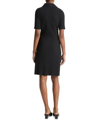 Elbow Sleeve Polo Dress