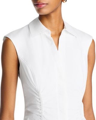 Nera Ruched Button Down Dress