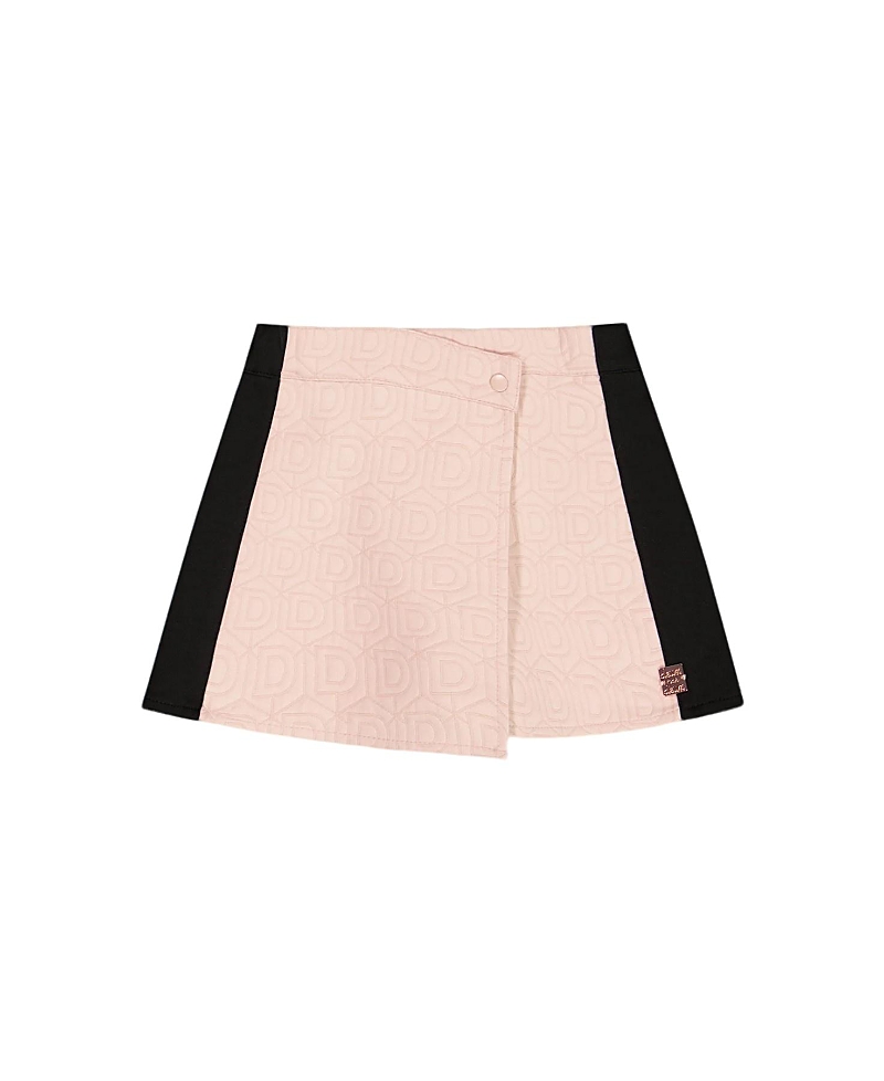Deux Par Deux Girl's Skort With Contrast Front Light Pink In Rose Smoke