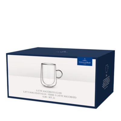Artesano Hot and Cold Beverages Insulated Extra Large Latte Glass with Handle, Set of 2