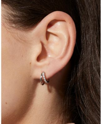 Toda Silver Double Hoop Earrings
