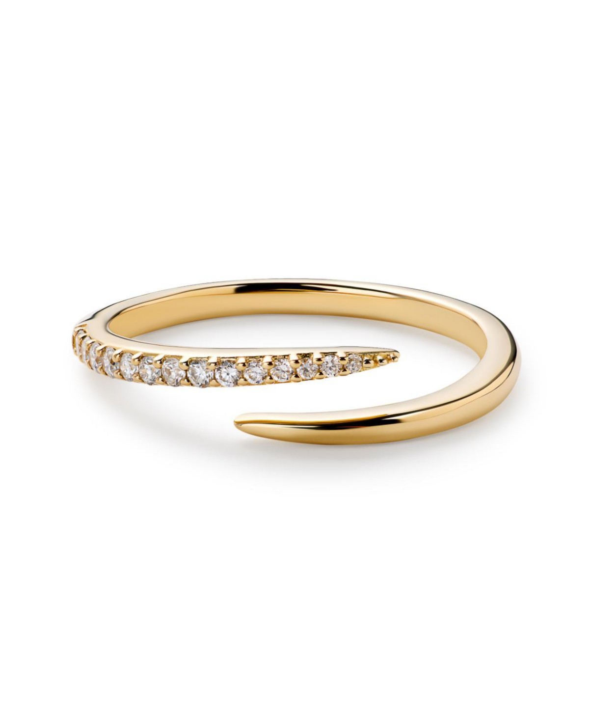 Gold Lab-Grown Diamond Bypass Band Ring