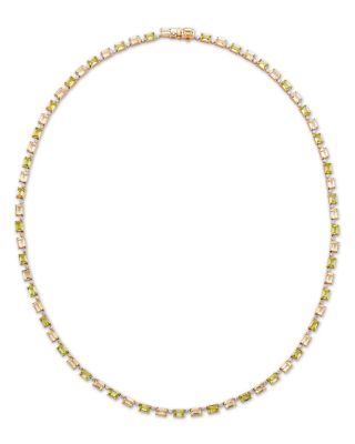 Bloomingdale's Fine Collection - Peridot, Lemon Quartz & Diamond Collar Necklace in 14K Yellow Gold, 17"