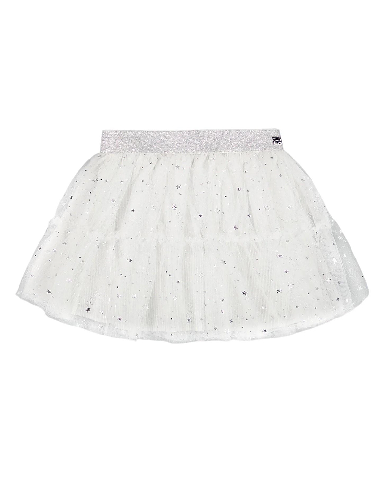 Deux Par Deux Girls' Glittering Tulle Skirt - Little Kid In Off White